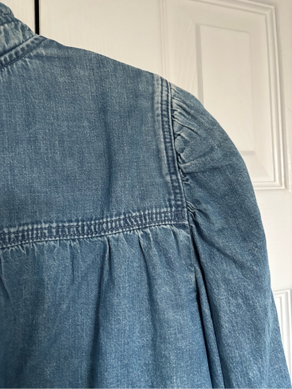 Reitmans Light Blue Denim Button-Front Blouse - Picture 12 of 14